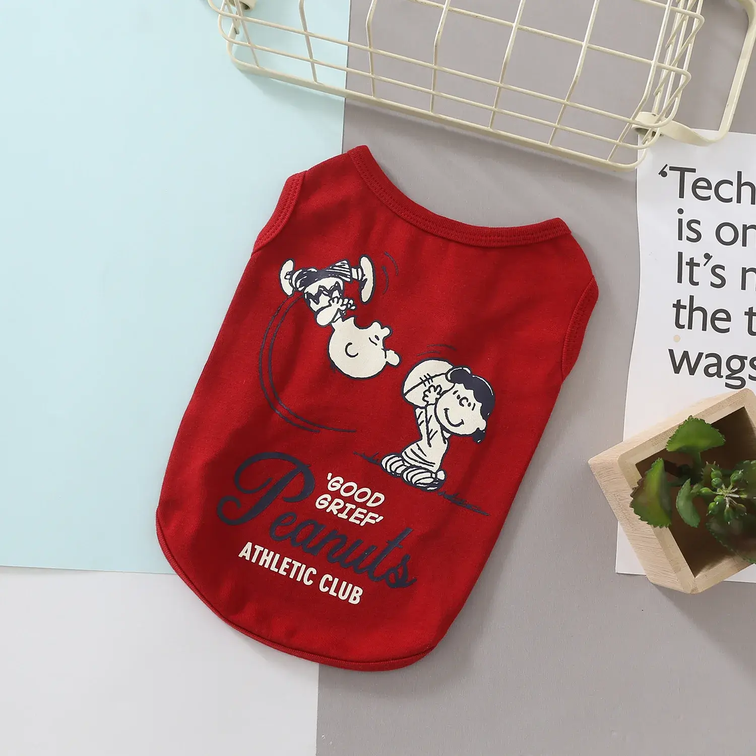 Snoopy dog pet summer clothes T shirt cartoon sleeveless short sleeve