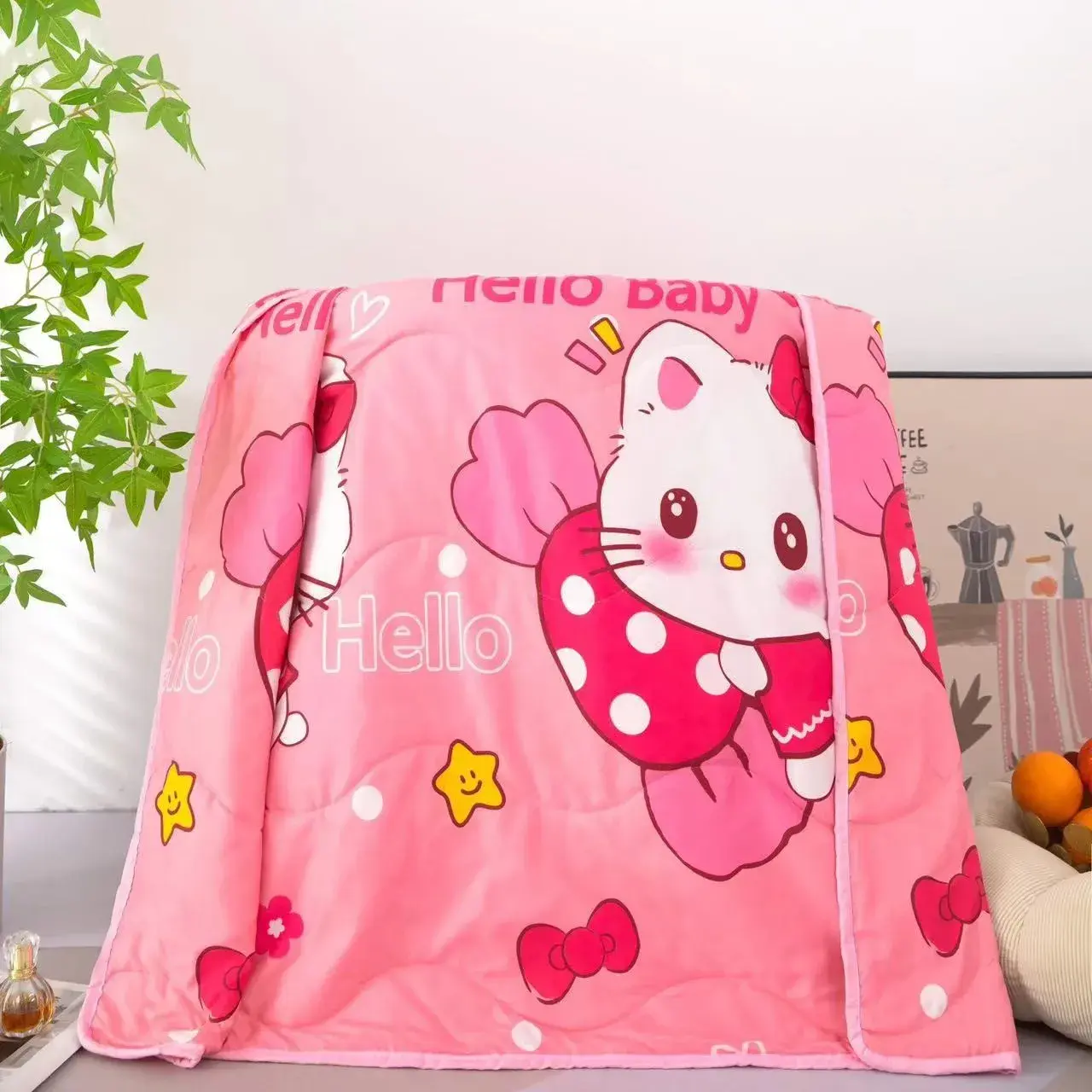 Sanrio kuromi baby blanket kindergarten nap girl air conditioning quilt hello kitty washe kid cotton quilt boy summer cool quilt
