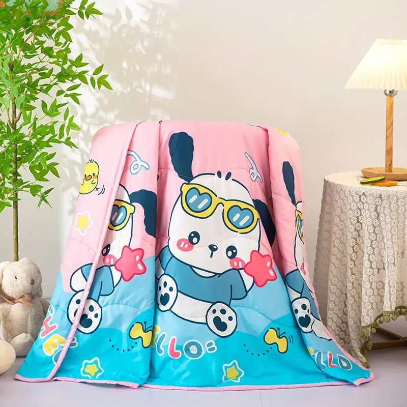 Sanrio kuromi baby blanket kindergarten nap girl air conditioning quilt hello kitty washe kid cotton quilt boy summer cool quilt