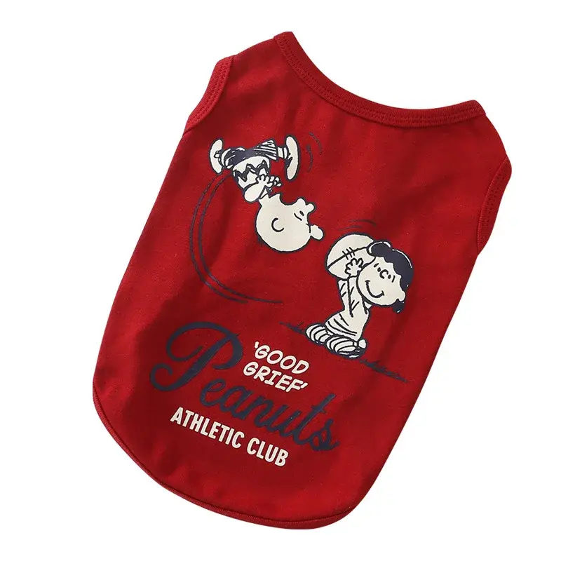 Snoopy dog pet summer clothes T shirt cartoon sleeveless short sleeve