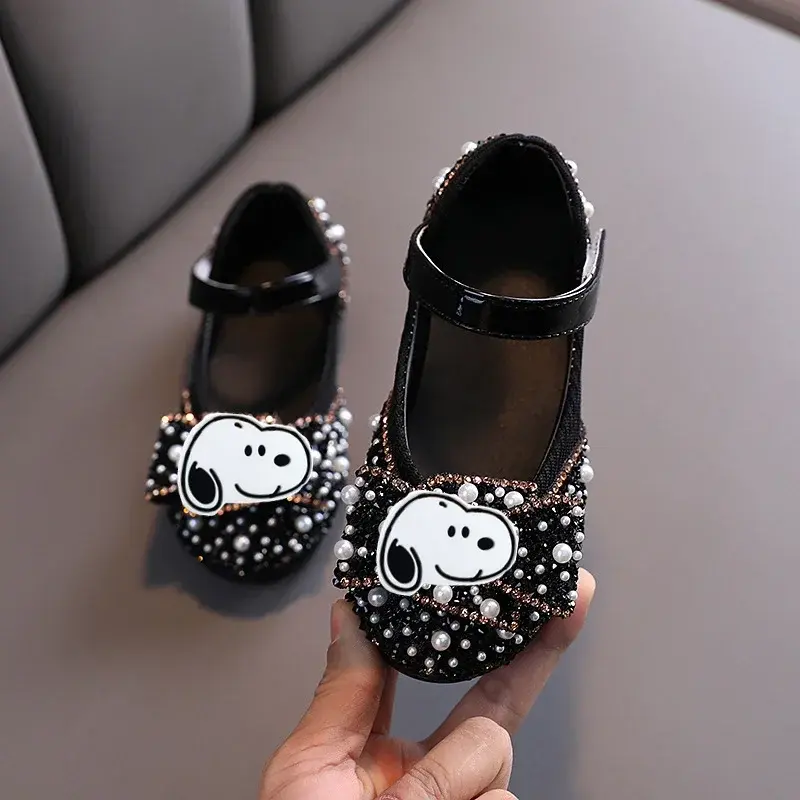 colorful diamond bow girls dance shoes performance Snoopy girls slippers shoes sandals spring and autumn new casual shoes