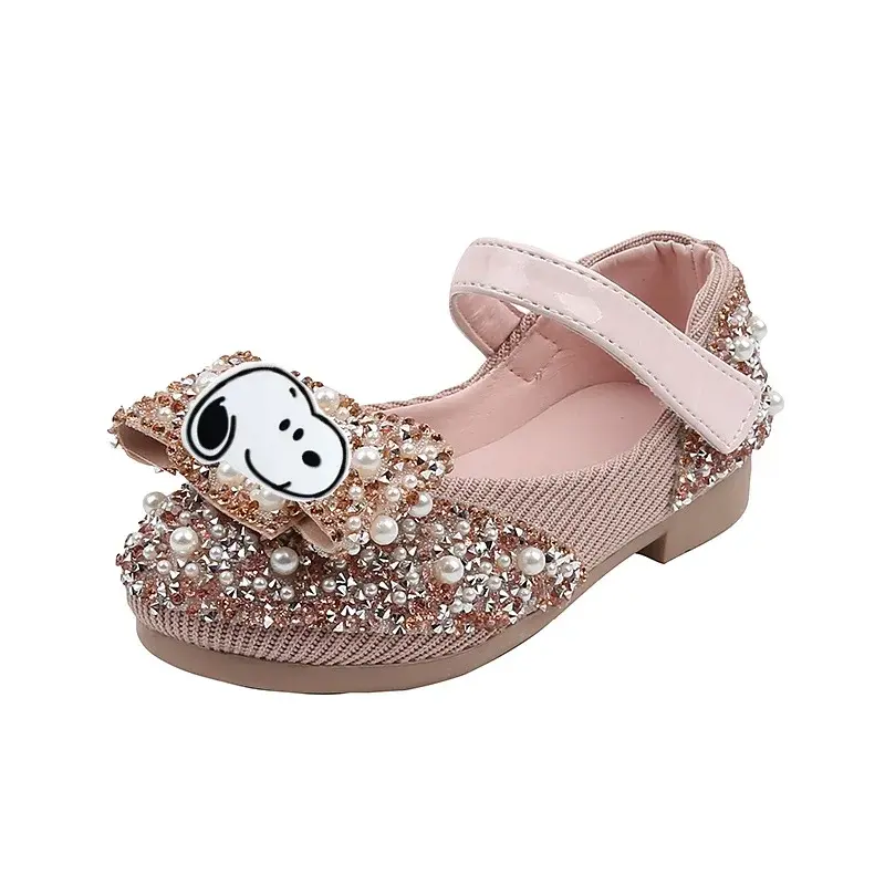 colorful diamond bow girls dance shoes performance Snoopy girls slippers shoes sandals spring and autumn new casual shoes