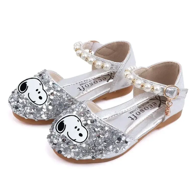 Snoopy Toddler shoes spring and summer new girls' Sandals shoes  baby children's casual shoes performance pearl dance