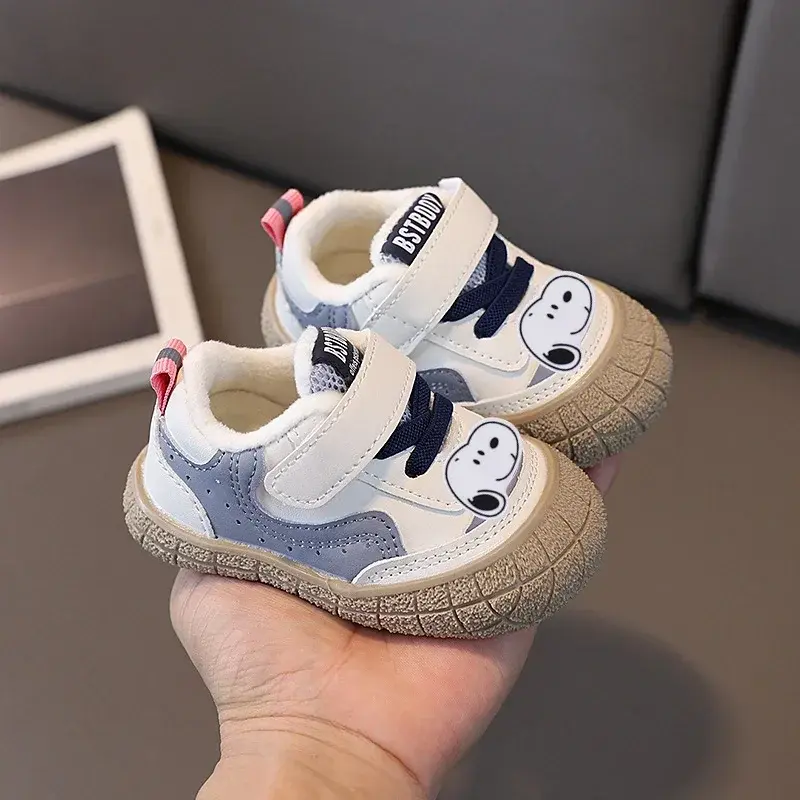 New Baby Soft Sole Toddler Shoes Boy Girl Board Shoes Snoopy Spring Autumn and Winter Casual shoes Non-slip Breathable Sneakers