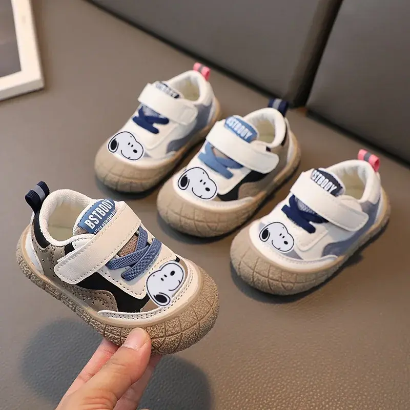 New Baby Soft Sole Toddler Shoes Boy Girl Board Shoes Snoopy Spring Autumn and Winter Casual shoes Non-slip Breathable Sneakers