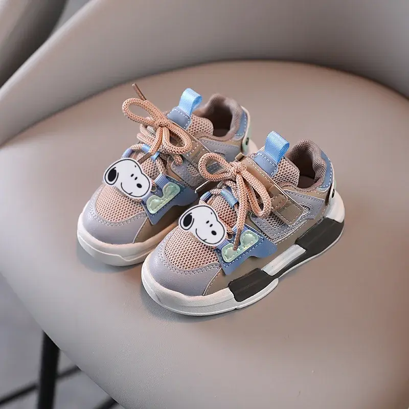 Snoopy Girls' Board Shoes Soft Sole Sneakers Spring and Fall New Children Sports Shoes Fashion Boys Breathable Casual Shoes