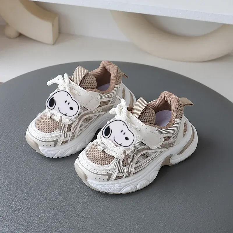 Snoopy Children's Sneakers Spring Autumn New Girl Breathable Net Toddler Shoes Baby Casual Shoes Boy sports Running Shoes