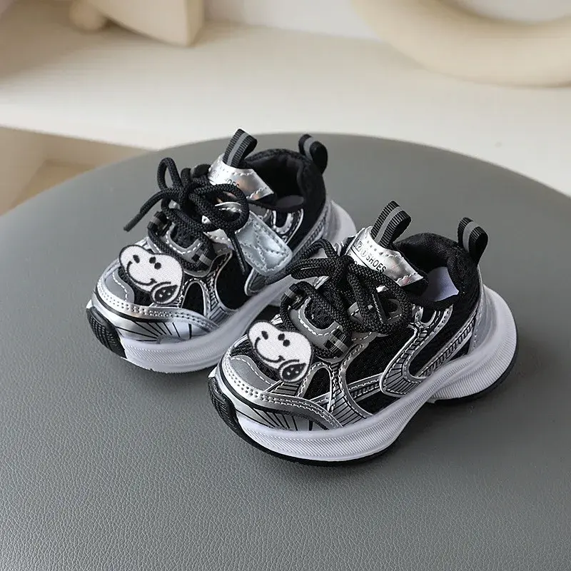 Snoopy children Casual Shoes boy Fashion Breathable Sneakers Girls Spring Summer Soft Sole Dad Running Shoes
