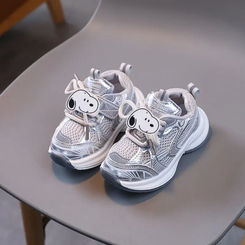 Snoopy children Casual Shoes boy Fashion Breathable Sneakers Girls Spring Summer Soft Sole Dad Running Shoes