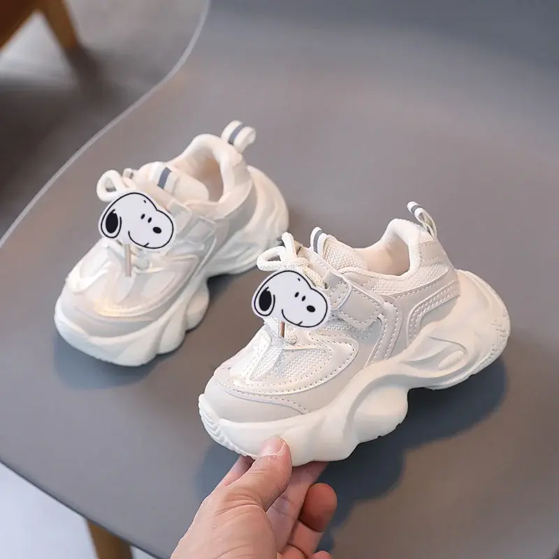 Snoopy Baby Sneakers children Non-Slip Breathable Mesh Casual Shoes Girls boy Toddler Shoes Spring Autumn Running shoes