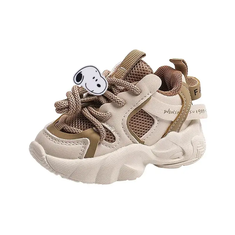 Spring and Autumn New Children Sneakers Snoopy Cartoon Boy Casual Shoes Girl Running Shoes  Non-slip Soft Sole Toddler Shoes