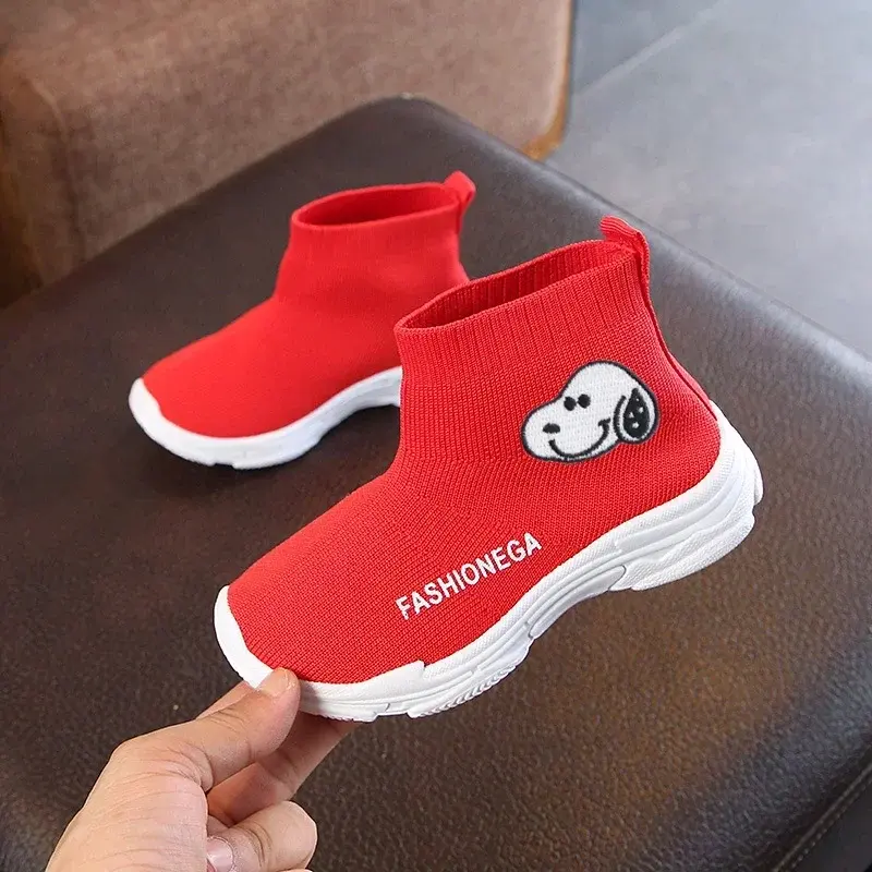 Snoopy Children's socks shoes spring and autumn casual shoes boys sports girls knitted shoes
