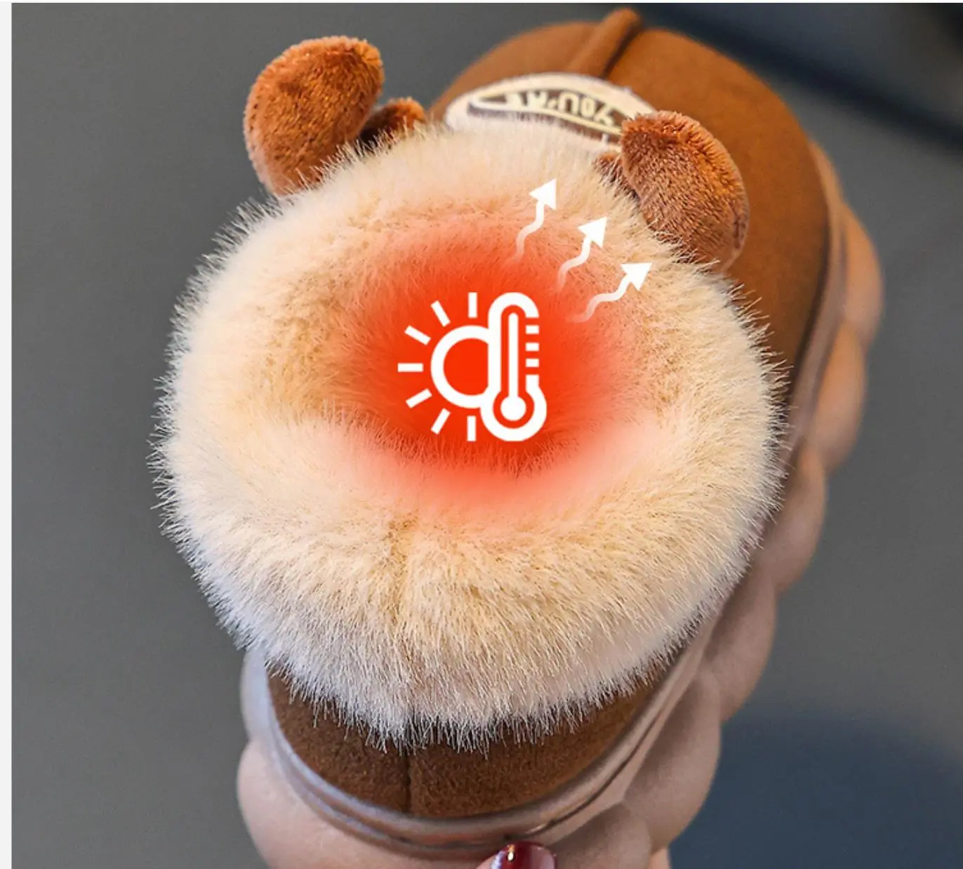 Snoopy Autumn Winter Children Cotton Slippers Cartoon Cute Deer Girl Boy New Casual Shoes Girls Warm Non-slip Cotton Shoes boots