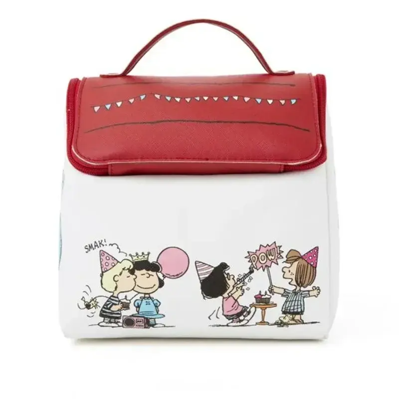 snoopy New Handbag Girl Makeup Bag Travel PU Storage Bag Large Capacity Toilet cosmetic Bag