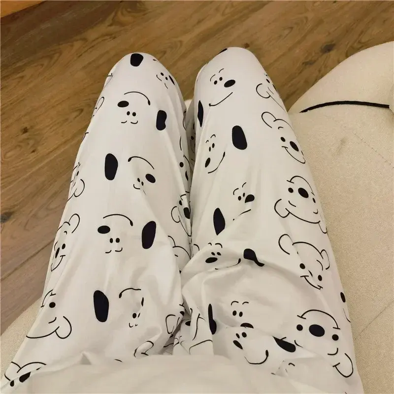 Snoopy Cartoon Pajama Pants Women's Spring and Autumn New Home Casual Summer Air Conditioned Pants Wear Casual Pants