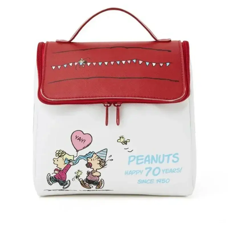 snoopy New Handbag Girl Makeup Bag Travel PU Storage Bag Large Capacity Toilet cosmetic Bag