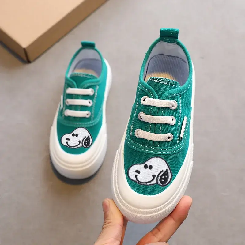 Snoopy Girls' skate shoes spring new children's canvas shoes baby toddler children's casual shoes