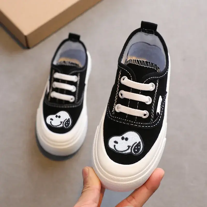 Snoopy Girls' skate shoes spring new children's canvas shoes baby toddler children's casual shoes