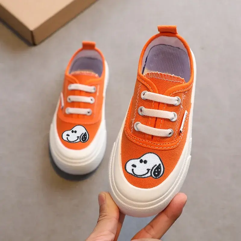 Snoopy Girls' skate shoes spring new children's canvas shoes baby toddler children's casual shoes