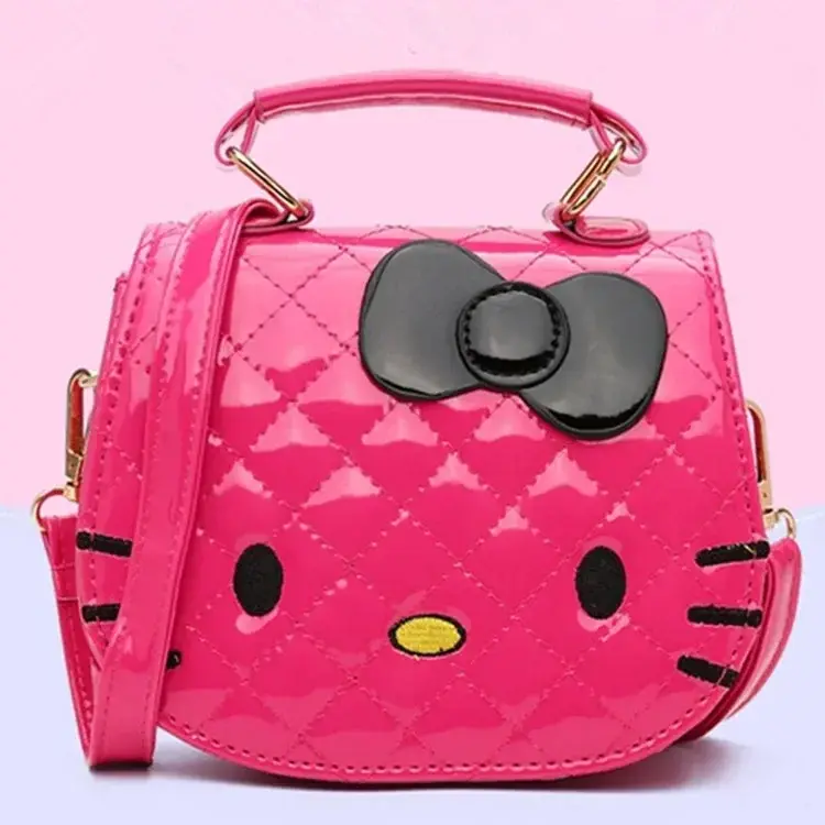 Sanrio hello kitty handbag coin purse Children's messenger bag girl fashion princess handbag pu shoulder bag