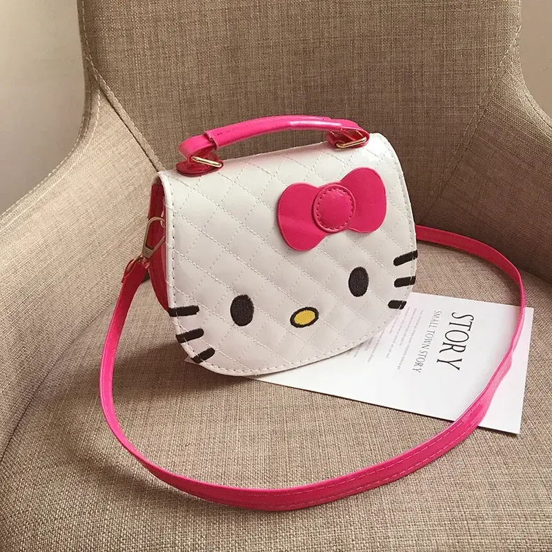 Sanrio hello kitty handbag coin purse Children's messenger bag girl fashion princess handbag pu shoulder bag