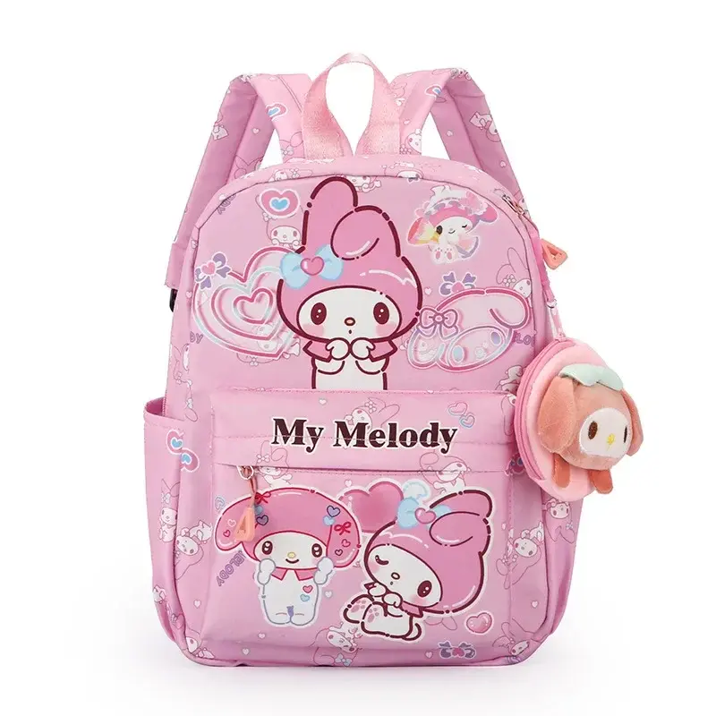 Sanrio hello kitty new children's school bag doll kindergarten kuromi boys and girls nylon backpack cartoon shoulder bag handbag