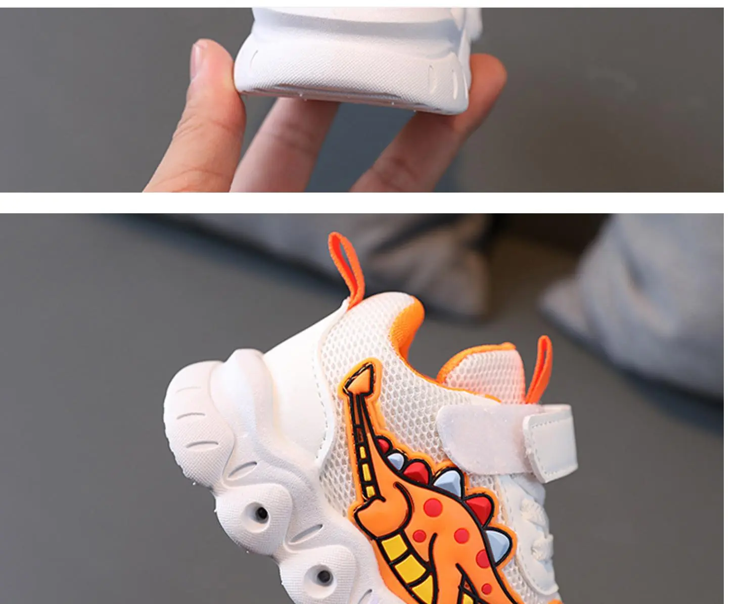 Sanrio hello kitty spring new boys and girls LED light sneakers autumn new mesh children's breathable casual shoes