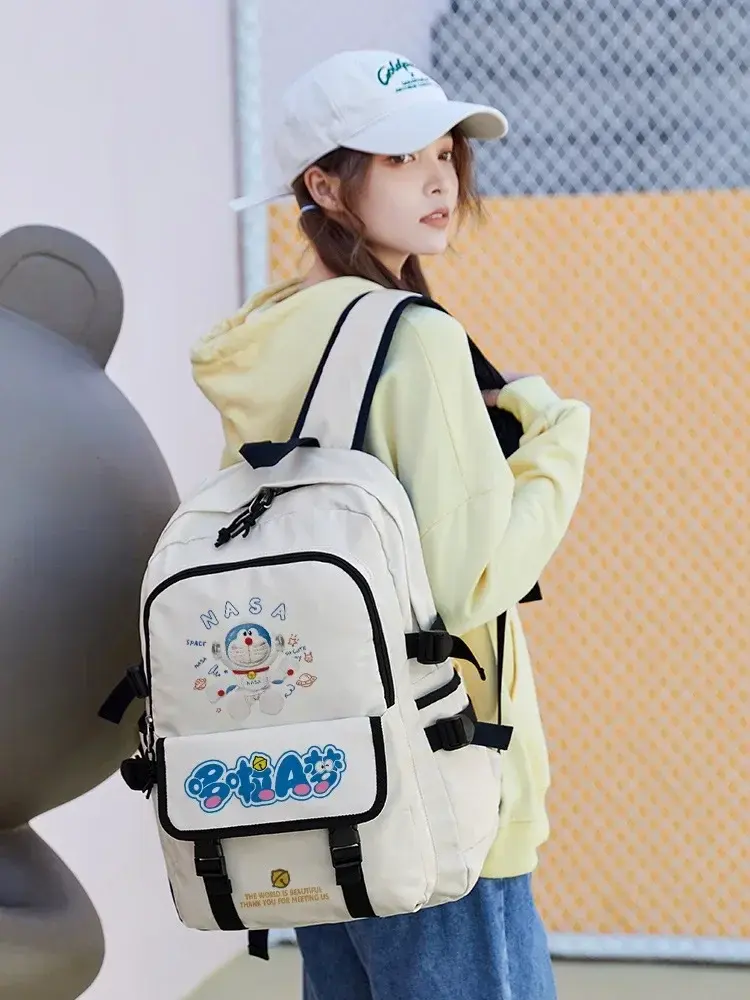Doraemon Cartoon Children Schoolbag Primary School Students Grade 3 to Grade 9 Large Capacity boy and girl Backpacks 48x36x16cm