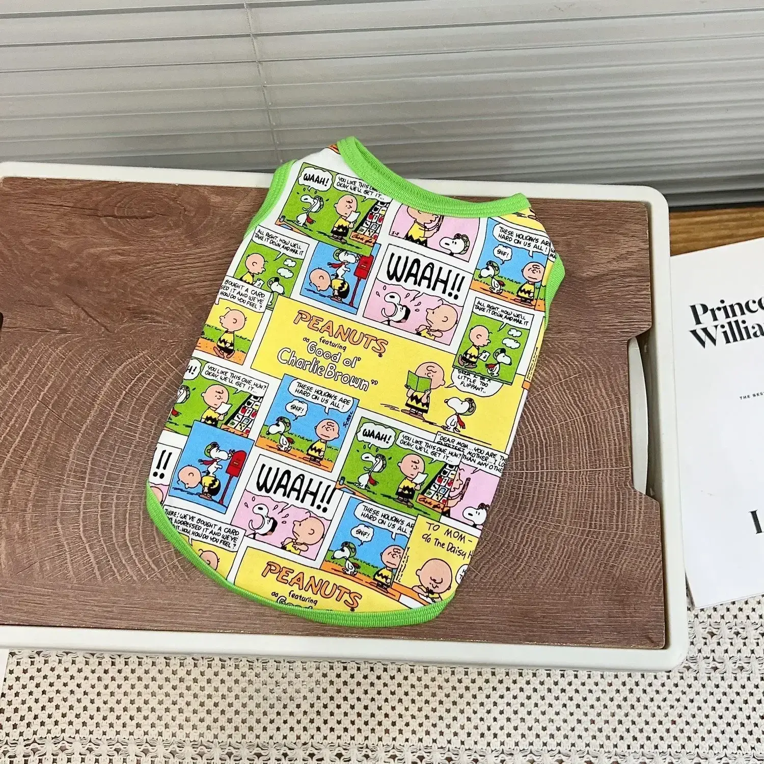 Snoopy Spring/Summer Pet Clothes Sleeveless T-Shirt Pet Dog Short Sleeve Pet Vest Full Print