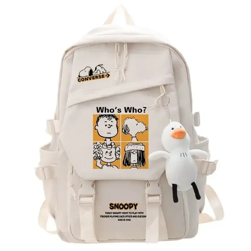 Snoopy boy girl primary school students junior high school large capacity schoolbag anime backpack cartoon backpack 32x45x13cm