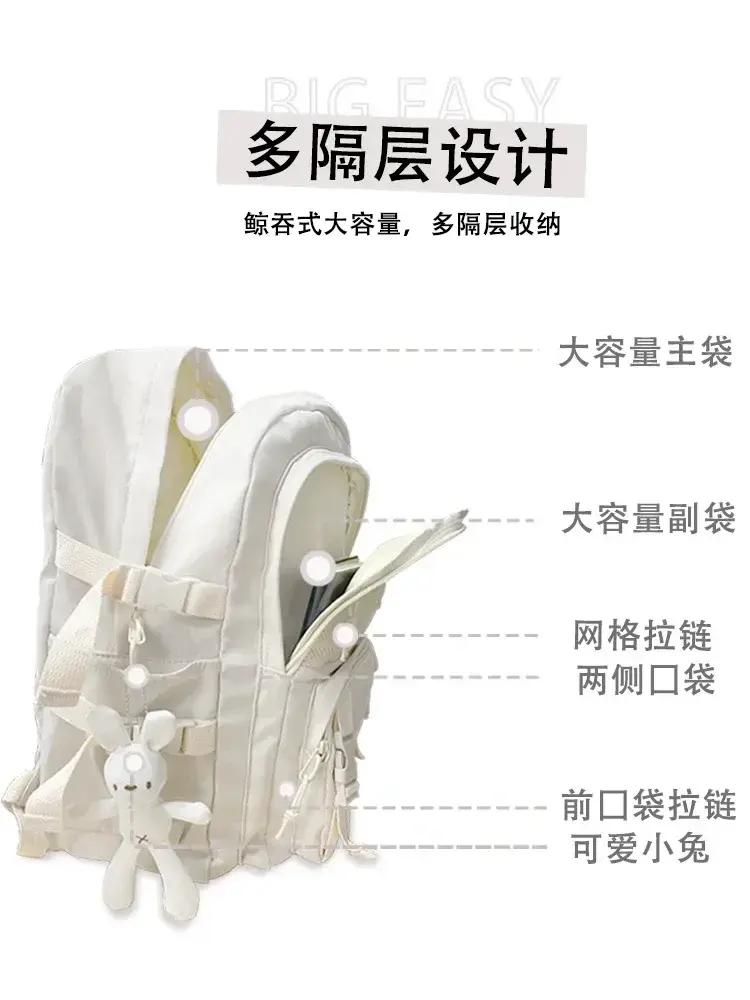 Doraemon Cartoon Backpack Primary School Grade 1 to Grade 5 Cute Schoolbag Junior High School Students Backpack 35x16x45cm