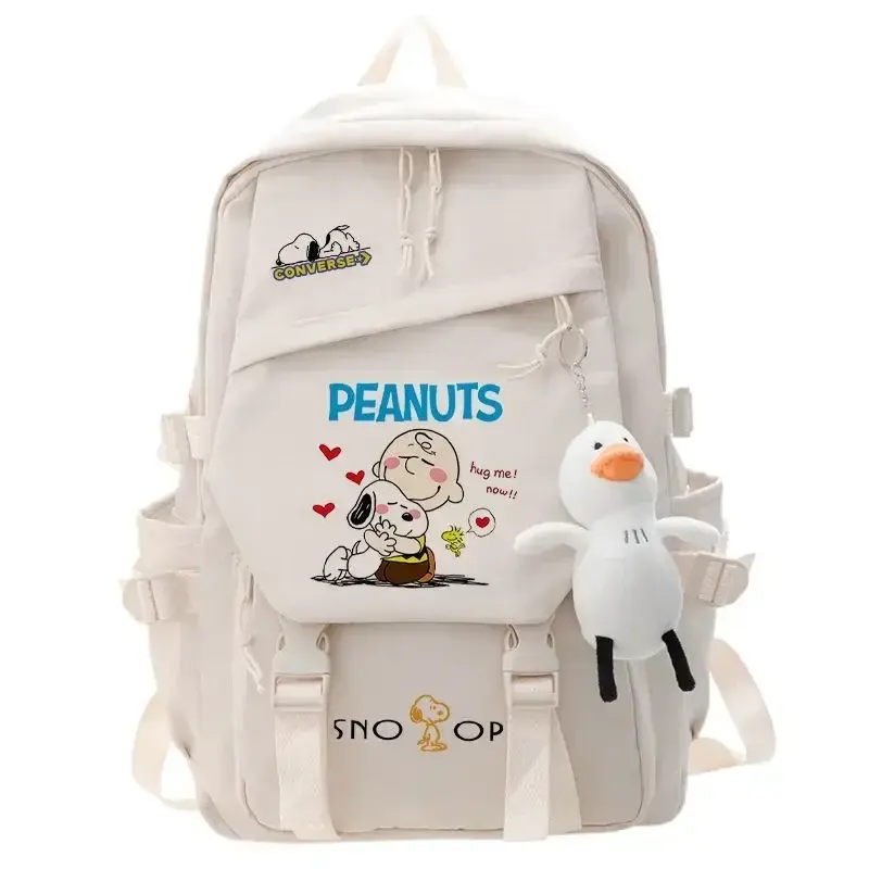 Snoopy boy girl primary school students junior high school large capacity schoolbag anime backpack cartoon backpack 32x45x13cm