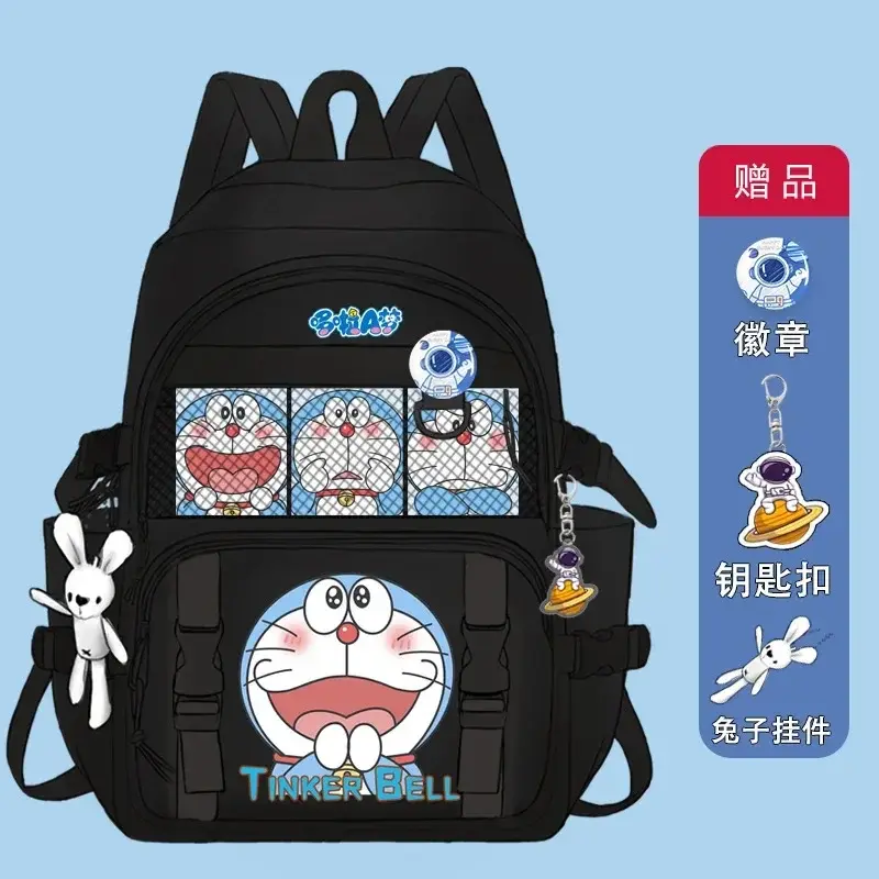 Doraemon Cartoon Backpack Primary School Grade 1 to Grade 5 Cute Schoolbag Junior High School Students Backpack 35x16x45cm