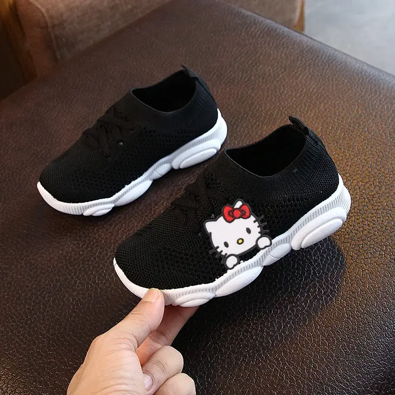 Sanrio hello kitty spring autumn Sneakers children casual shoes stretch socks shoes boys girls sports shoes knitting