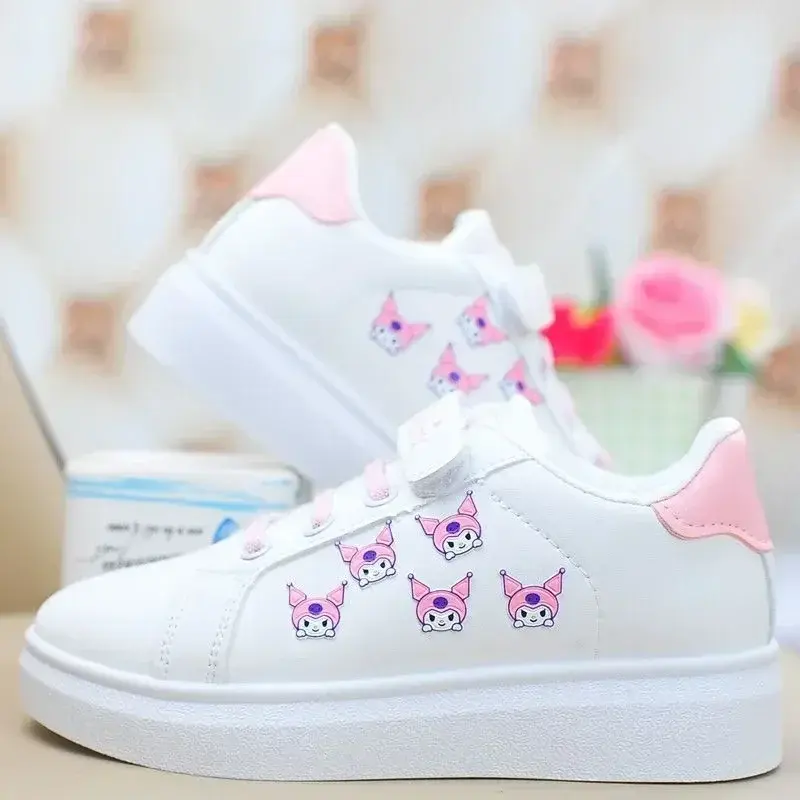 Sanrio Spring and autumn Fashion Cute Casual Board Shoes hello kitty children Running Shoes kuromi Girls Boys Sneakers