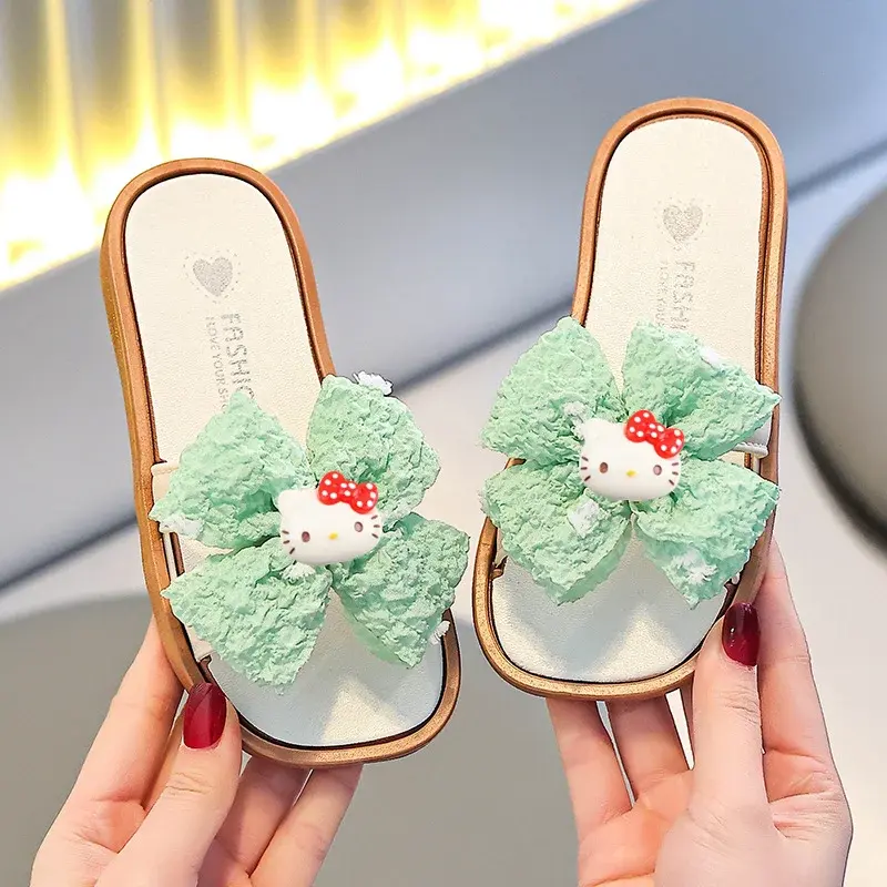 Sanrio hello kitty children breathable women cute sandals girls slippers summer new home non-slip slippers princess beach shoes