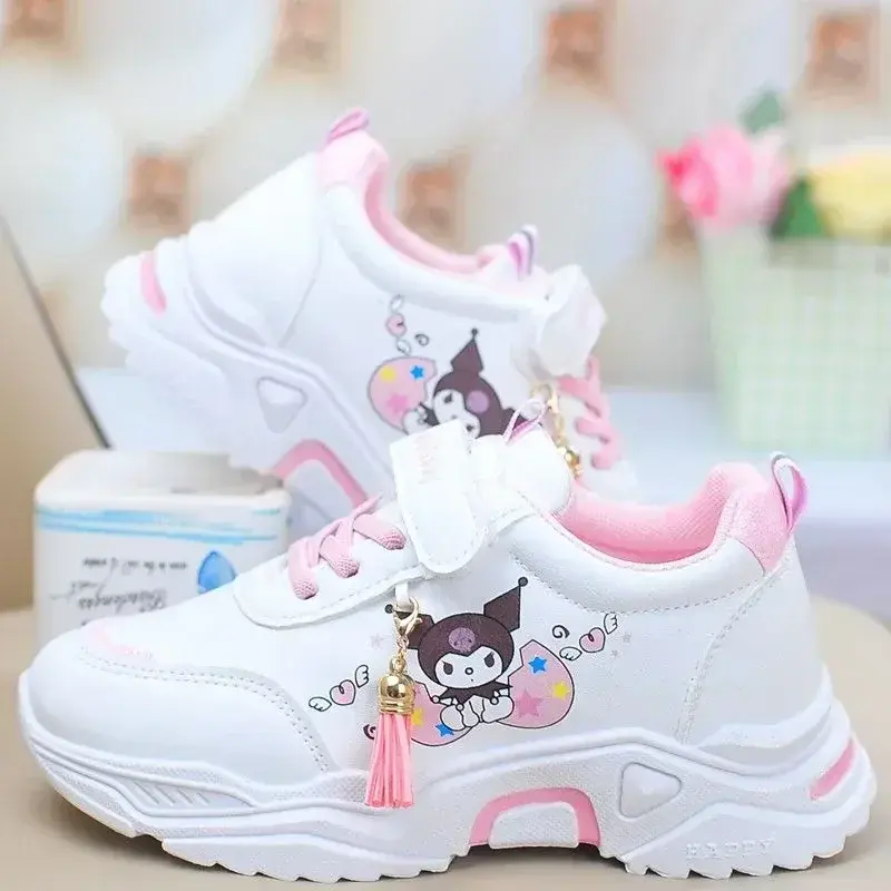 Sanrio Spring and autumn Fashion Cute Casual Board Shoes hello kitty children Running Shoes kuromi Girls Boys Sneakers