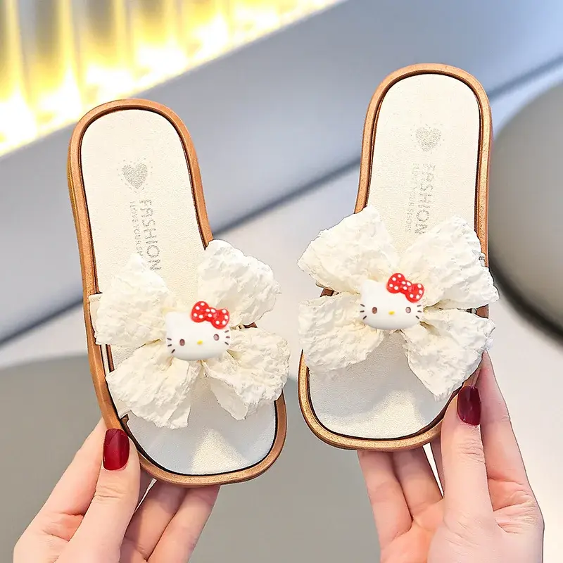 Sanrio hello kitty children breathable women cute sandals girls slippers summer new home non-slip slippers princess beach shoes