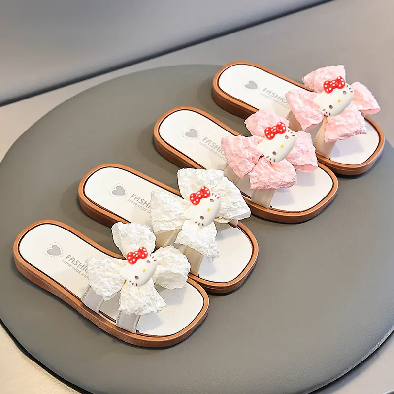 Sanrio hello kitty children breathable women cute sandals girls slippers summer new home non-slip slippers princess beach shoes