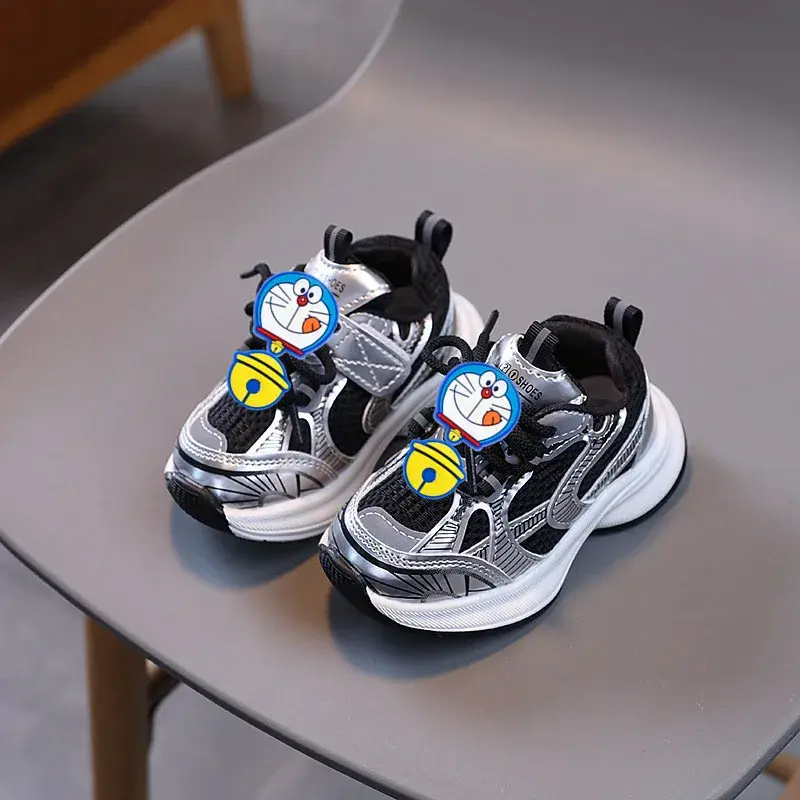 Fashion Breathable Dad Running Shoes Doraemon Girls boys Spring Autumn Soft-soled Sports ShoesChildren Casual Shoes Sneakers