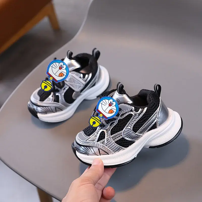 Fashion Breathable Dad Running Shoes Doraemon Girls boys Spring Autumn Soft-soled Sports ShoesChildren Casual Shoes Sneakers