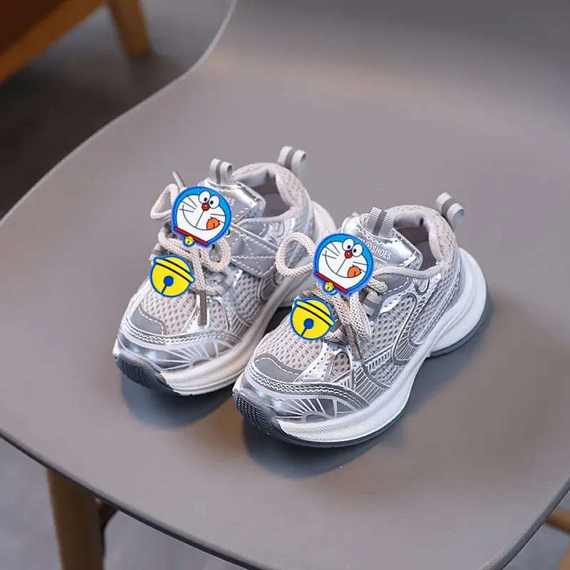 Fashion Breathable Dad Running Shoes Doraemon Girls boys Spring Autumn Soft-soled Sports ShoesChildren Casual Shoes Sneakers