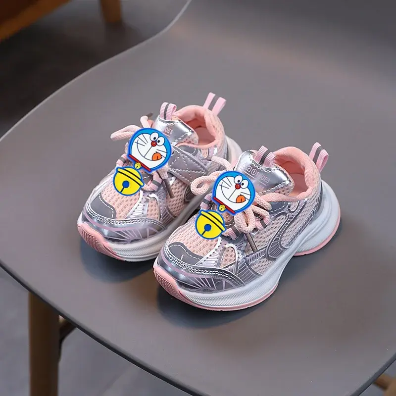 Fashion Breathable Dad Running Shoes Doraemon Girls boys Spring Autumn Soft-soled Sports ShoesChildren Casual Shoes Sneakers