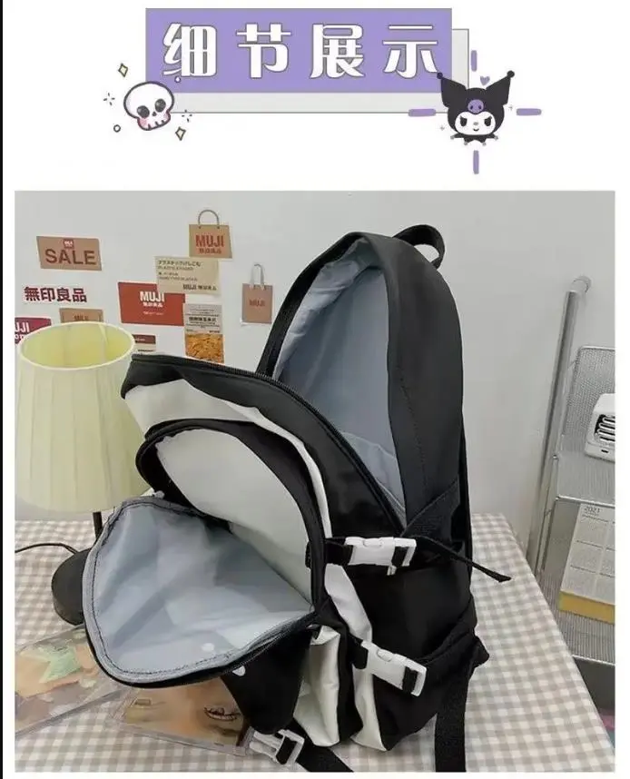 Sanrio hello kitty schoolbag backpack girl boy student Kuromi cinnamon cute cartoon handbag travel card holder schoolbag