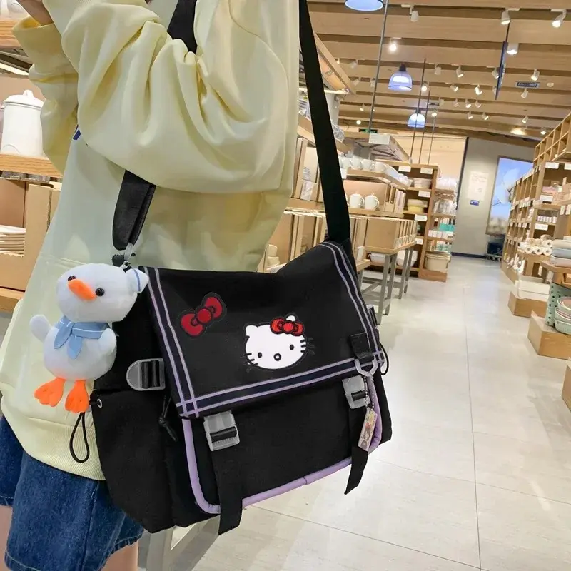 Female Cross body bag Storage Sanrio hello kitty Tutorial Bag New Y2K Student shoulder Messenger Bag