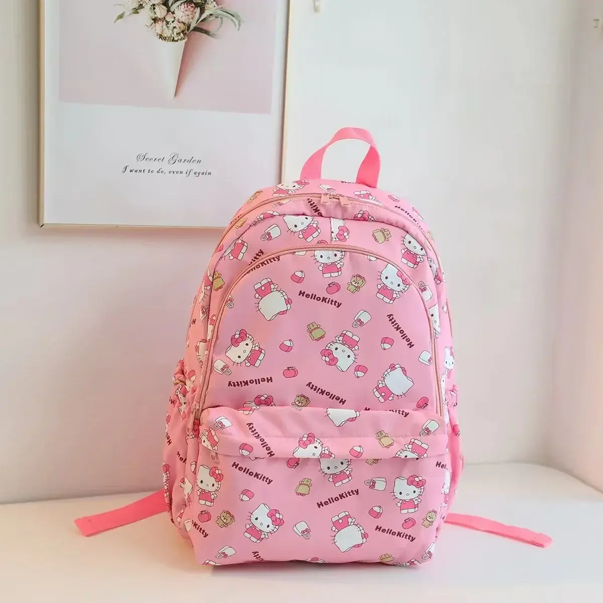 Sanrio hello kitty Cartoon Travel Backpack Oxford Fabric kuromi Large Capacity Schoolbag Girl boy Shoulder Bag students handbag
