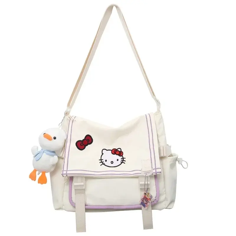 Female Cross body bag Storage Sanrio hello kitty Tutorial Bag New Y2K Student shoulder Messenger Bag