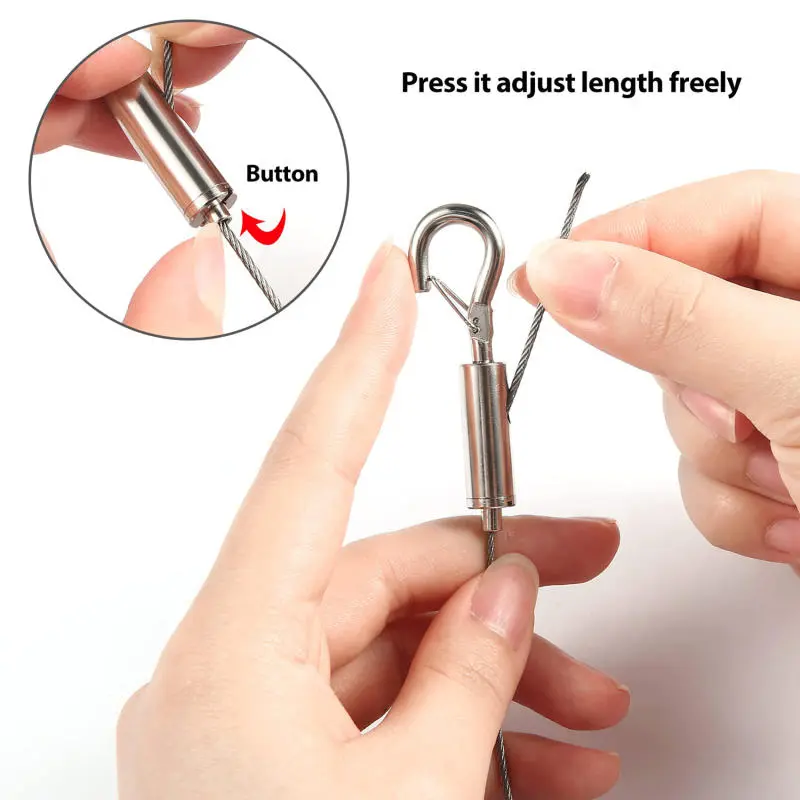 1Pcs Ceiling Hanger Steel Wire Rope Lock Billboard Installation Connecting Hook Suspension Connector Agraffe Multiple Styles