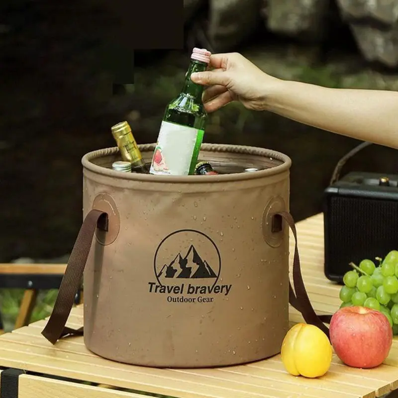 Folding Bucket Waterproof Foldable Water Sink Bucket Portable Travel Foldable Basin Camping Hiking Fishing Storage Bucket