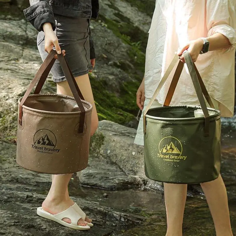 Folding Bucket Waterproof Foldable Water Sink Bucket Portable Travel Foldable Basin Camping Hiking Fishing Storage Bucket